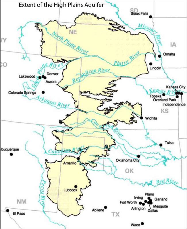 Extent of the High Plains Aquifer