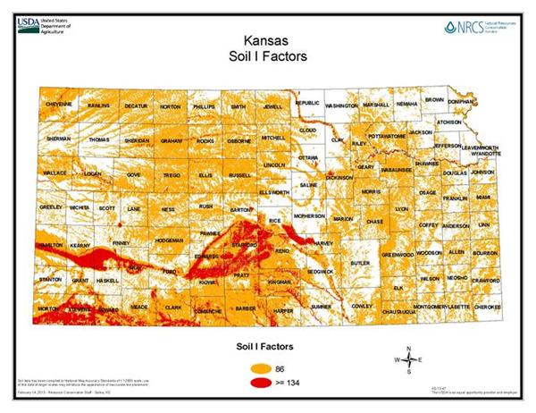 Kansas Soil I Factor Map